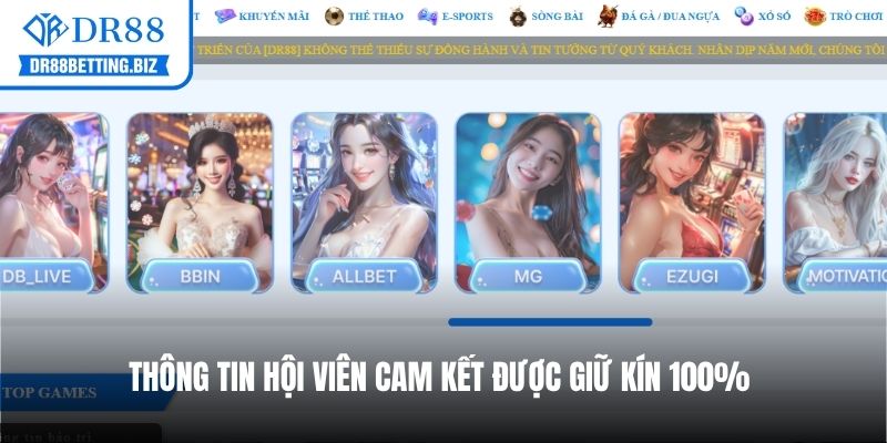 Nhà cái cam kết bảo mật tuyệt đối thông tin hội viên khi tham gia 